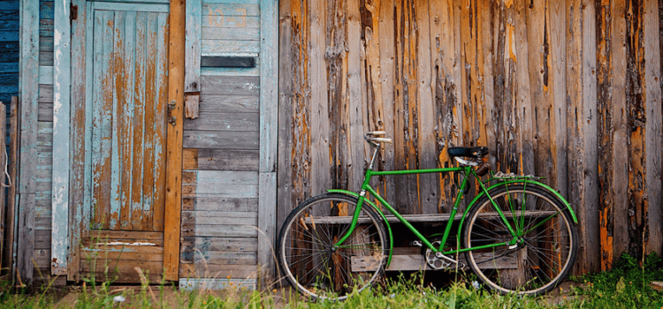 green bicycle